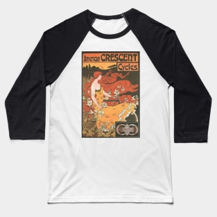 American Crescent Cycles - Vintage Bicycle Poster from 1899 Baseball T-Shirt